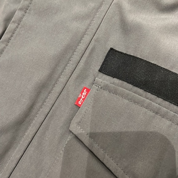 MENS LEVI | Grey Military Style Rain Jacket - Picture 2 of 7